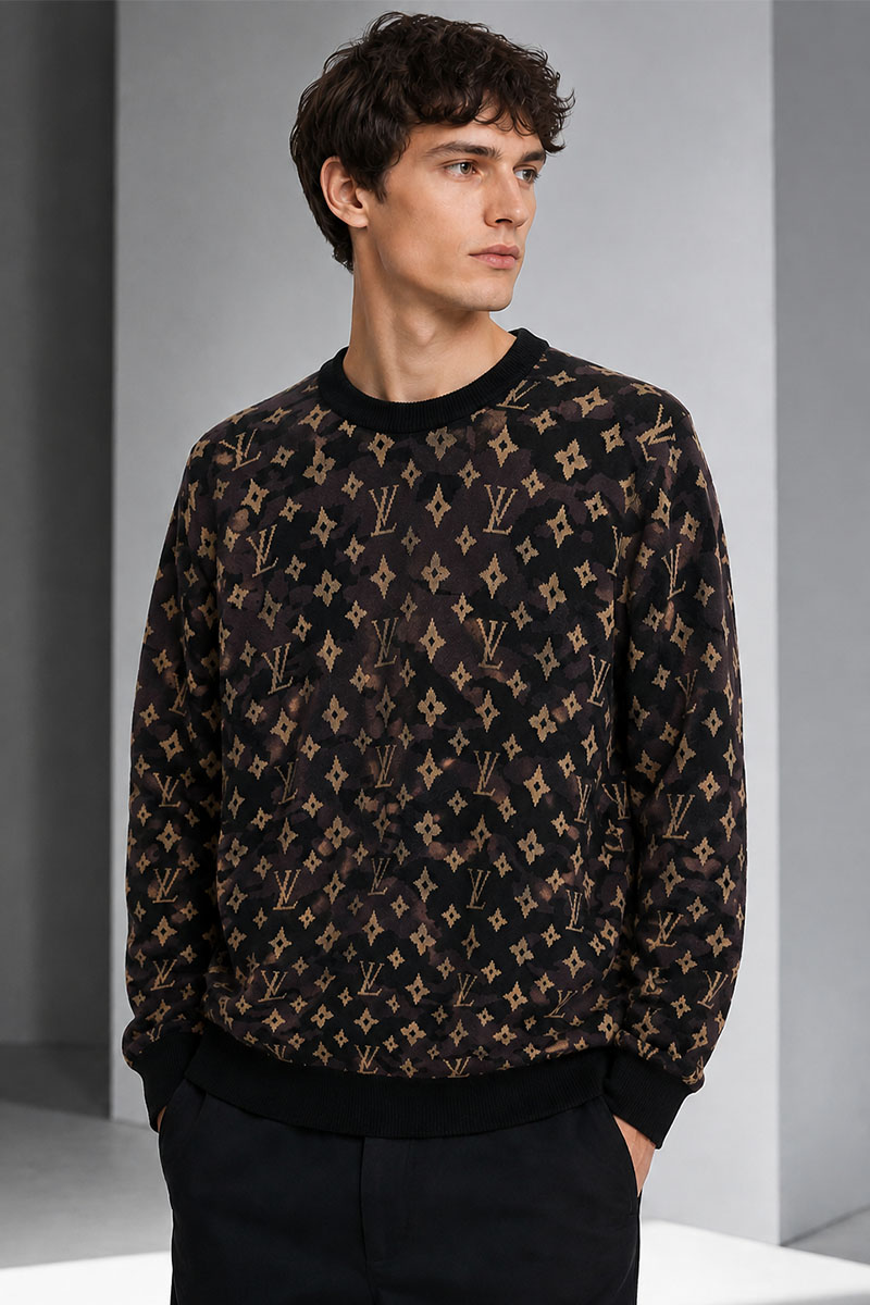 Lоuis Vuittоn Мужская кофта коричневого цвета monogram all-over