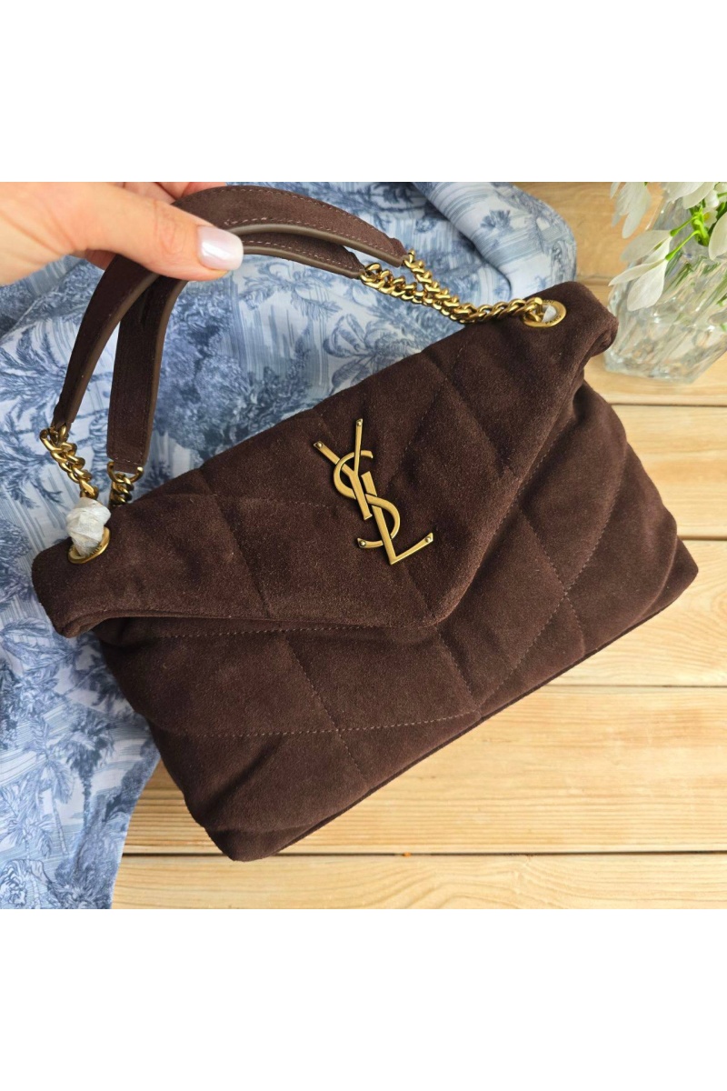 Yves Saint Laurent Замшевая сумка 23x15 см