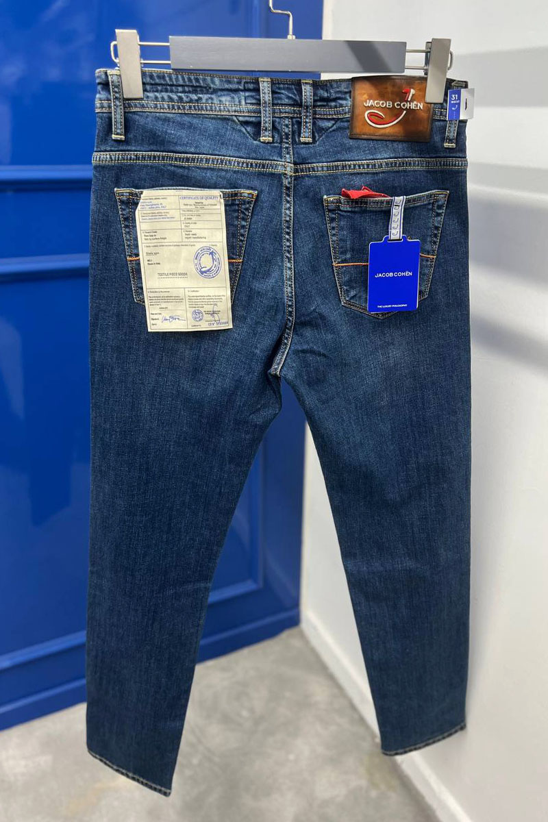 Jacob Cohen Мужские джинсы синего цвета straight 