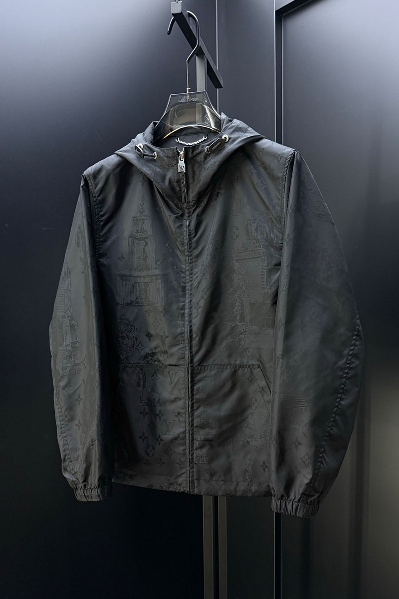 Lоuis Vuittоn Мужская чёрная ветровка Premium