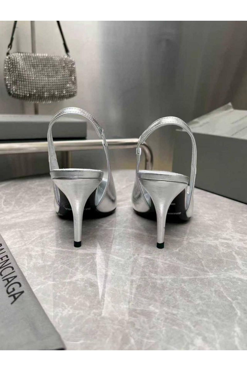 Balenciaga Женские кожаные туфли на каблуке premium