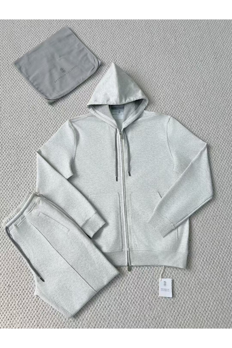 Designer Кофта на молнии Premium - Light Grey
