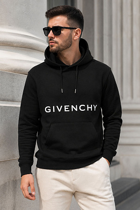 Мужское худи logo-embroidered - Black 