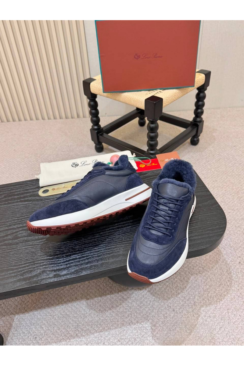 Loro Piana Кроссовки с мехом Week End Walk Evo premium