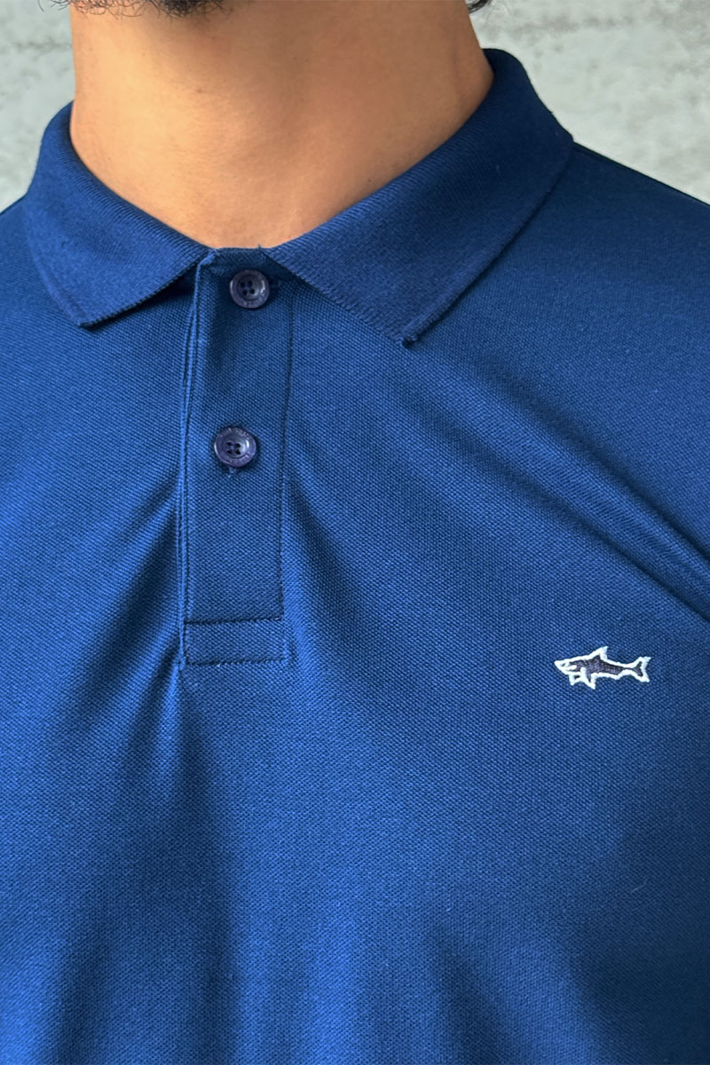Paul & Shark Синее поло logo-embroidered