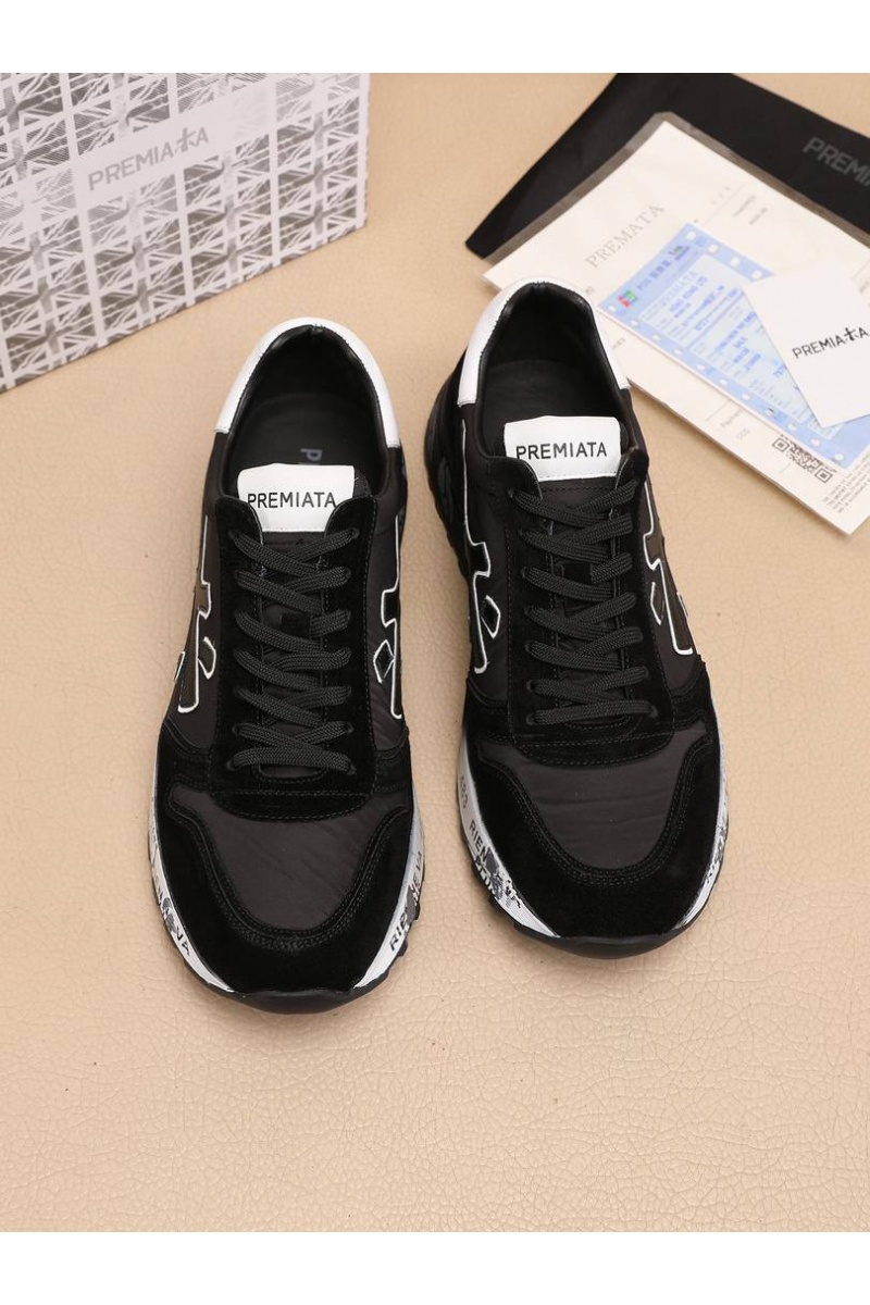 Premiata Комбинированные кроссовки Mick - Black
