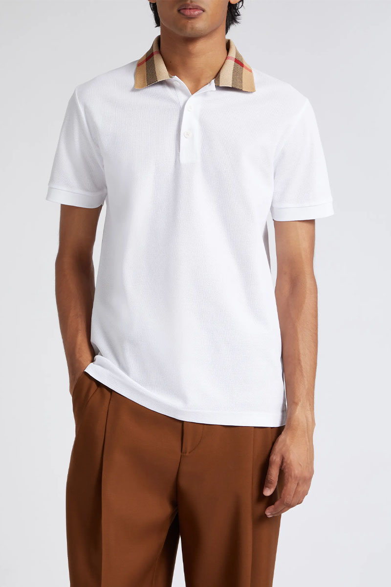Burberry polo collar discount