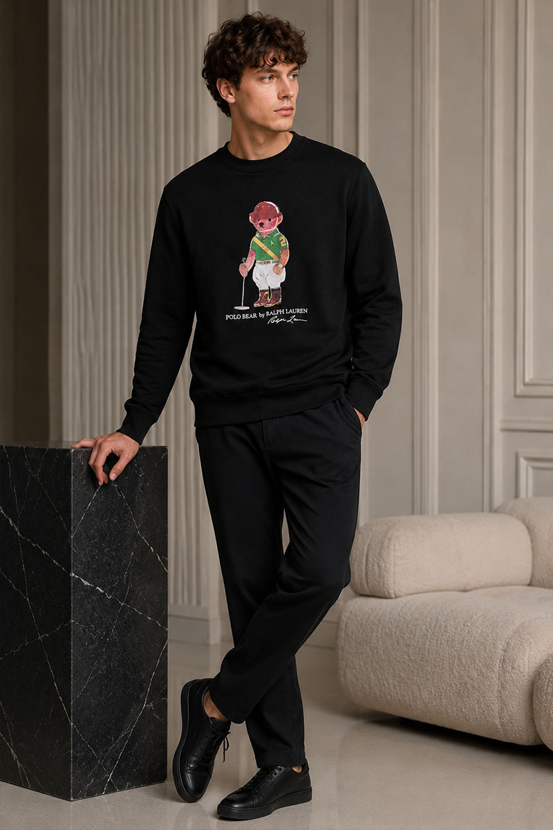 Polo Ralph Lauren Мужской свитшот "Bear" - Black 