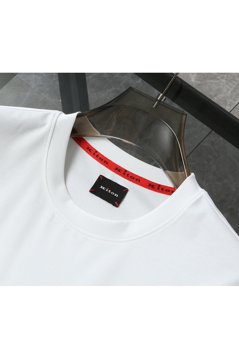 Kiton Мужская белая футболка premium