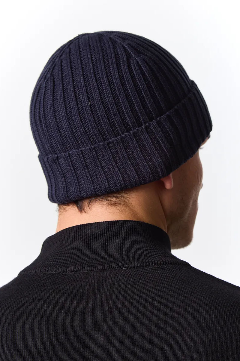 Trussardi Мужская шапка logo-patch - Navy