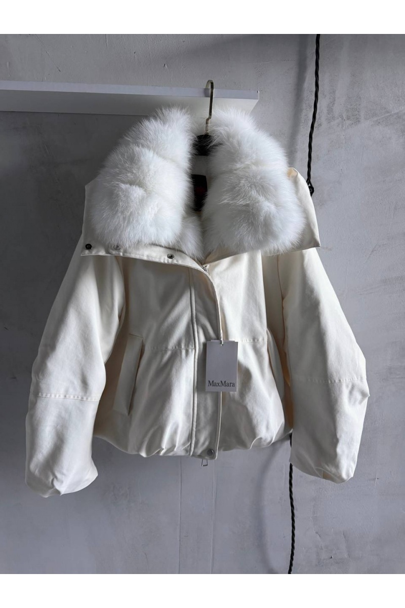 Max Mara Женский бомбер с натуральным мехом premium