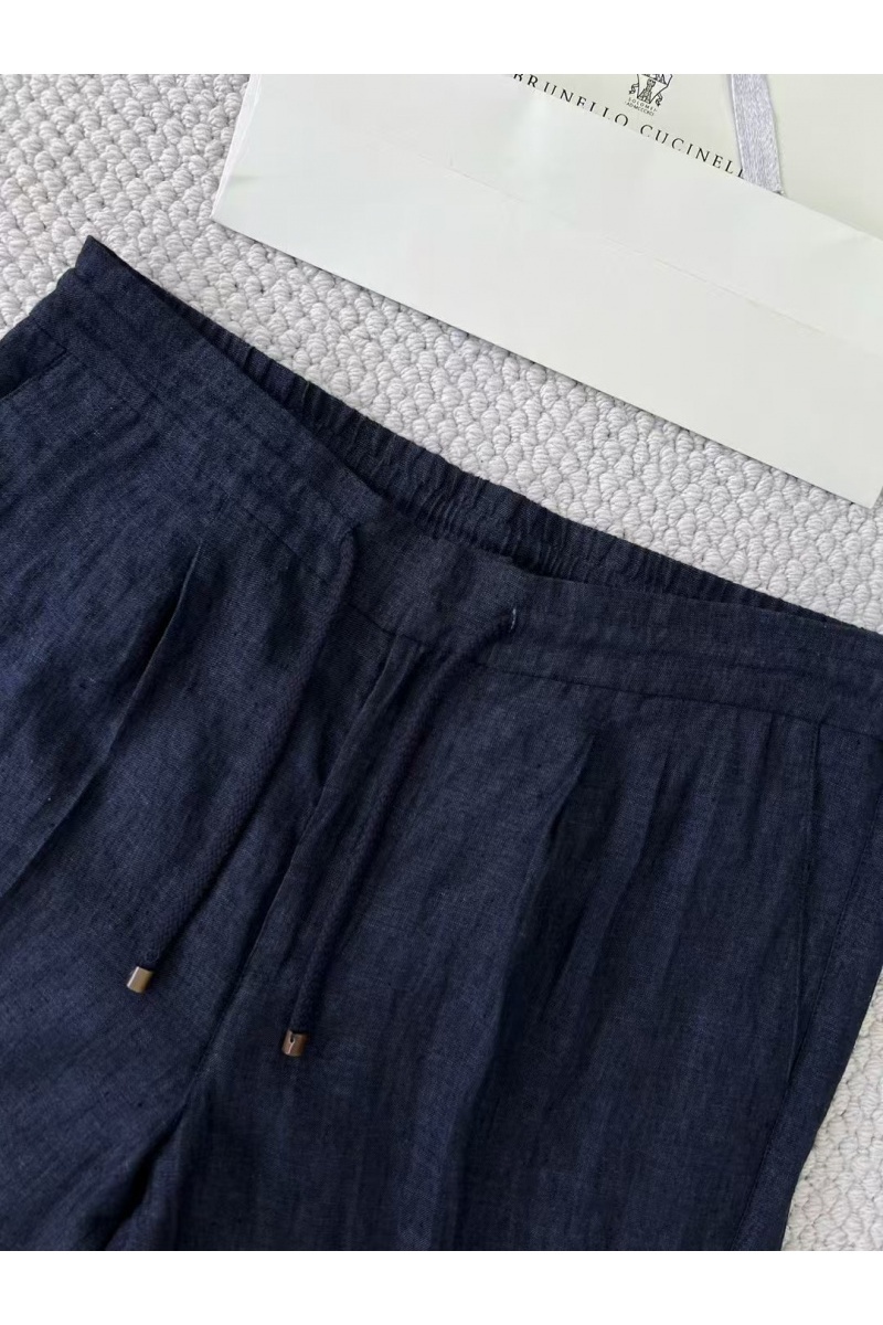 Designer Льняные брюки Premium - Navy