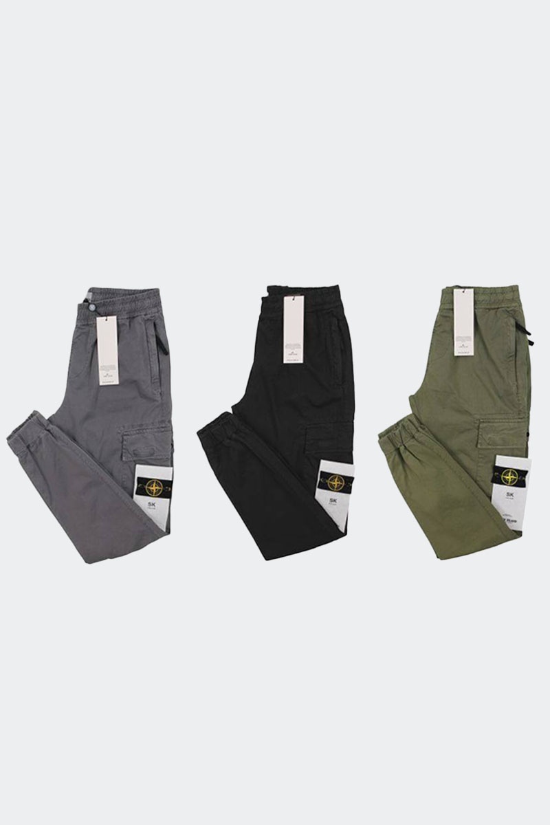 Stone Island Мужские тёмно-серые джоггеры с патчем