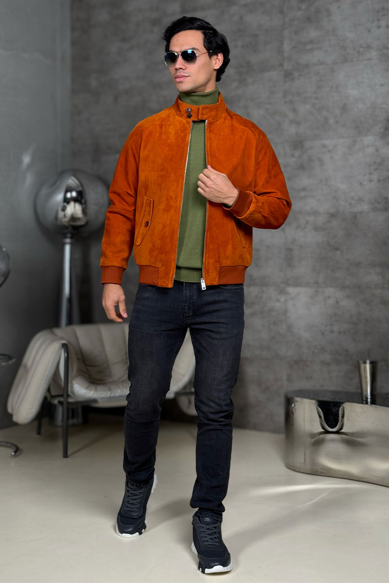 Prada Мужская кожаная куртка premium