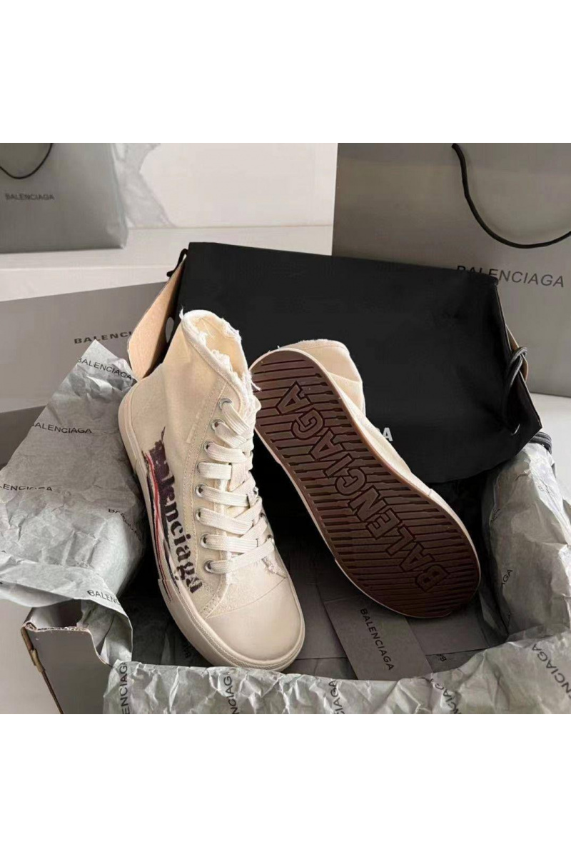 Balenciaga Женские кеды белого цвета