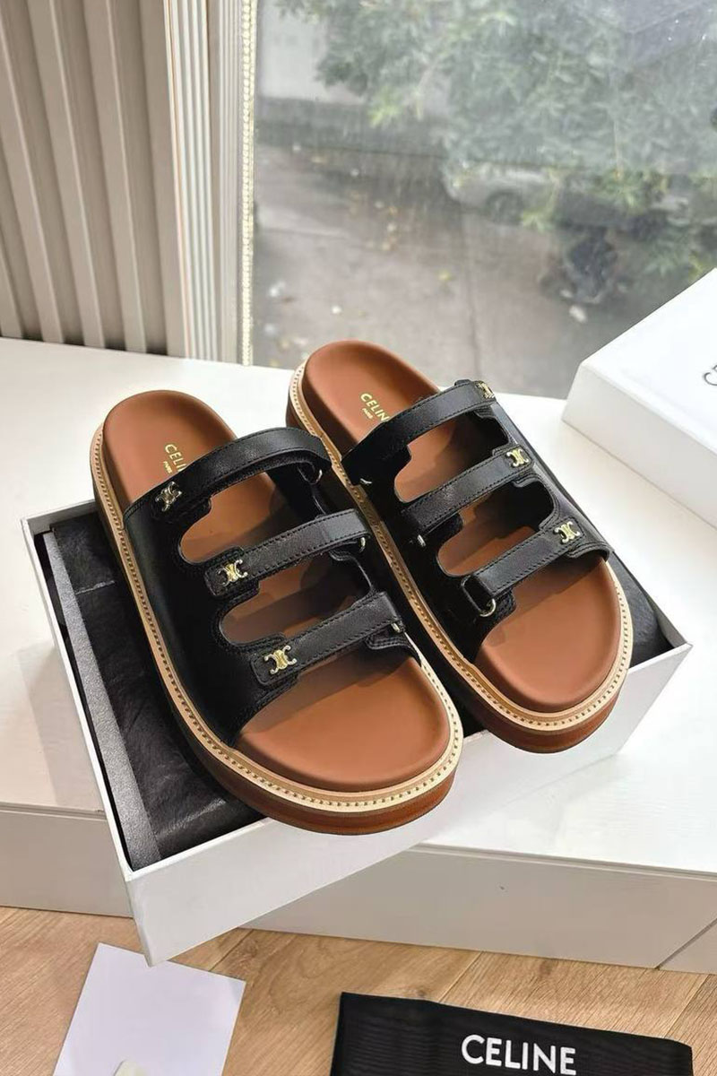 Celine Женские шлёпанцы Premium - Black
