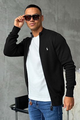 Мужская чёрная кофта pony-embroidered 