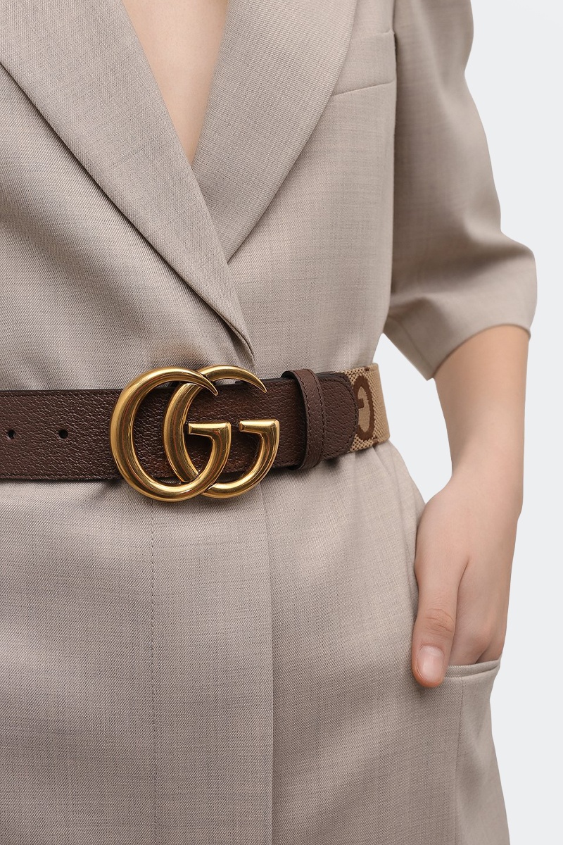 Gucci Брендовый ремень GG Marmont (длина 80 / 85 см)