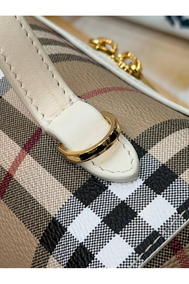 Burberry Кожаная сумка Check Vanity premium 19.5x15x8 см
