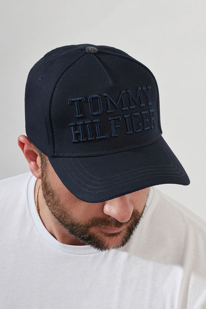 Tommy Hilfiger Мужская тёмно-синяя бейсболка logo-embroidered