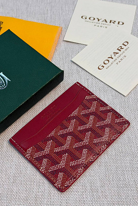 Кожаный кардхолдер Goyard Saint Sulpice premium 10.5x7 см