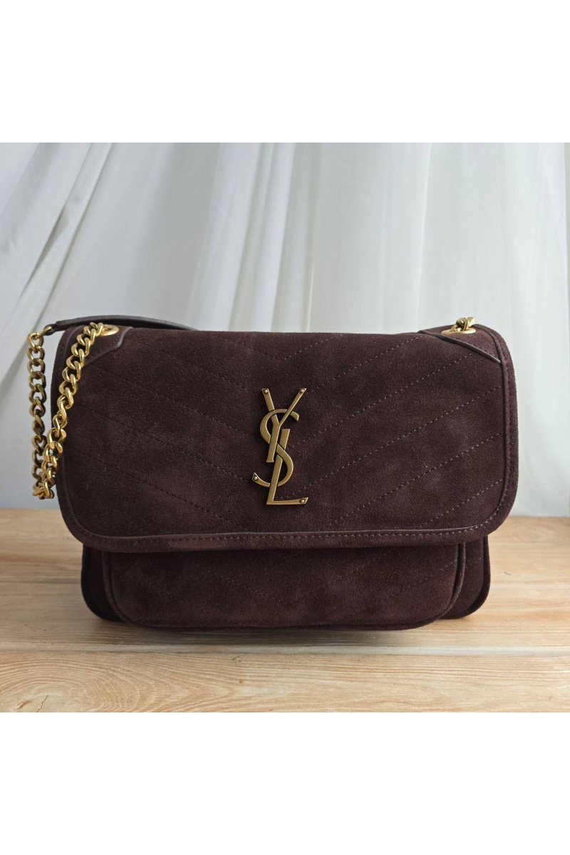 Yves Saint Laurent Замшевая сумка 28x21 см