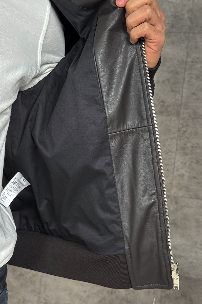 Bottega Veneta Мужская кожаная куртка premium