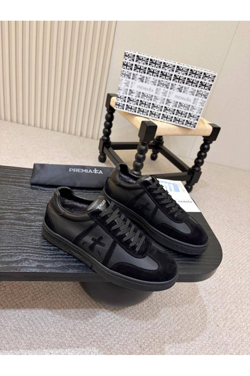 Premiata Комбинированные кроссовки с мехом Bonnie
