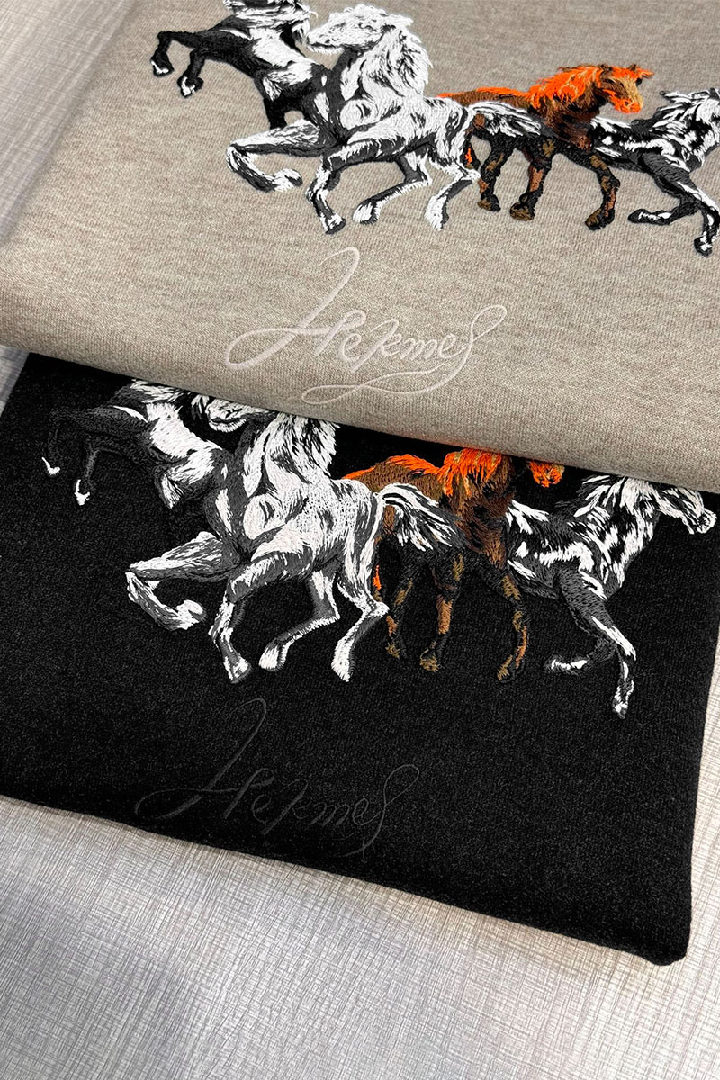 Hermes Мужской свитшот бежевого цвета