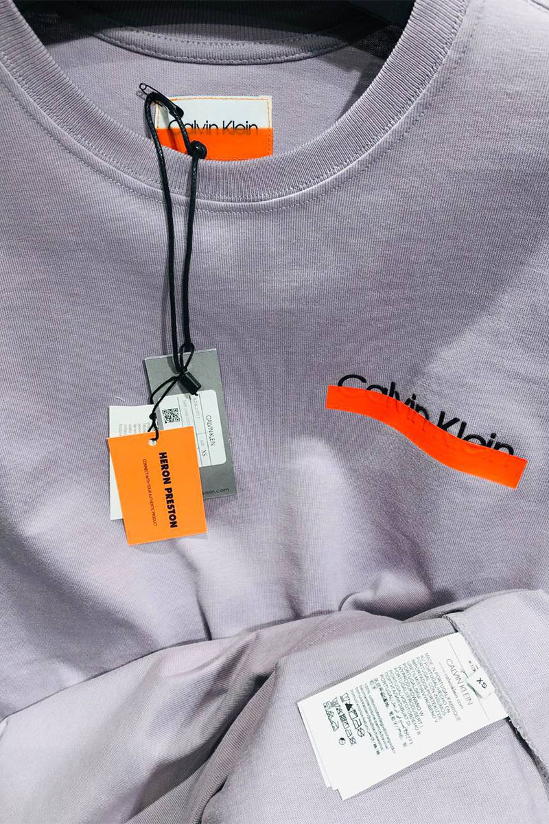 Heron Preston Белая футболка Orange 2.0