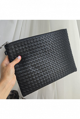 Кожаный клатч 32x24 см - Black
