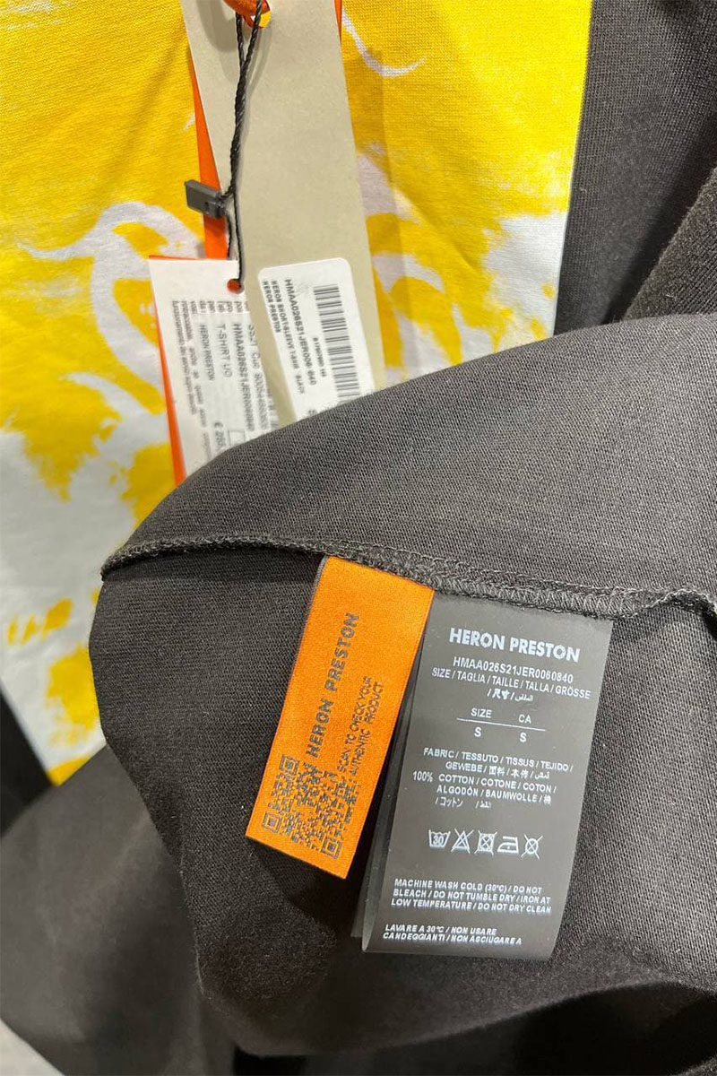 Heron Preston Чёрная оверсайз футболка - Blue Herons