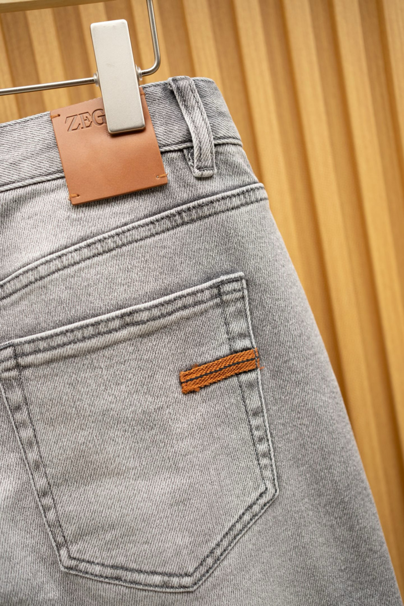 Zegna Мужские джинсы серого цвета Premium