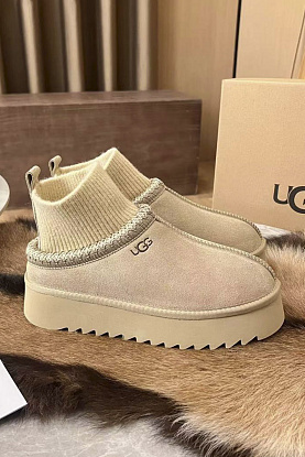 Женские замшевые ботинки Tazz Platform - Beige