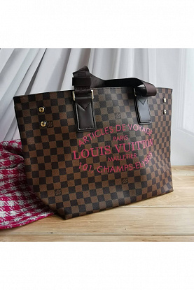 Женская сумка Damier Azur Beach Cabas GM 45x31 см (2 расцветки)