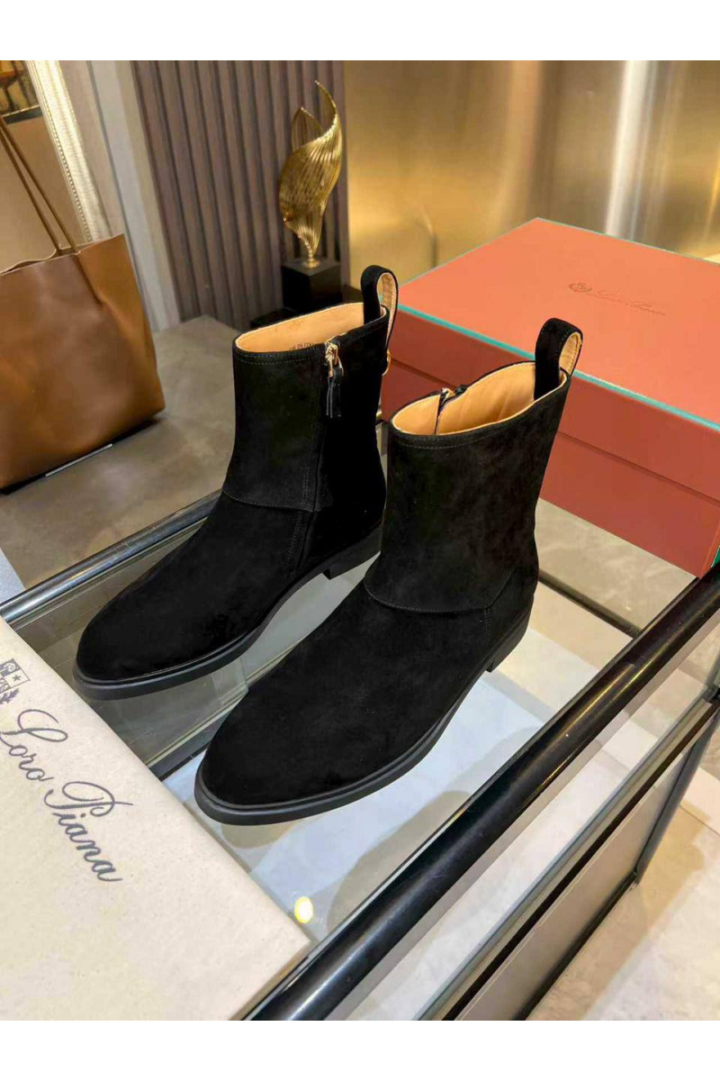 Loro Piana Женские замшевые сапоги premium - Black