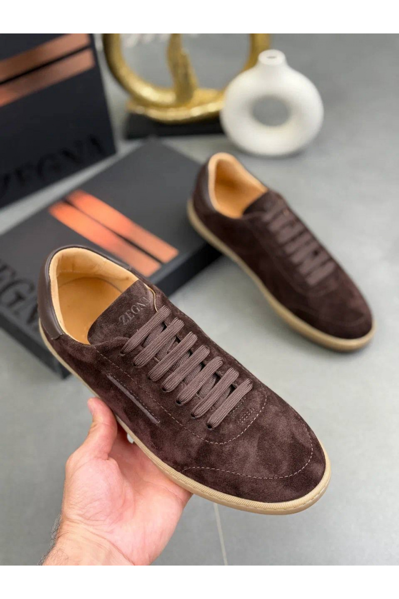 Zegna Мужские замшевые кроссовки "232"
