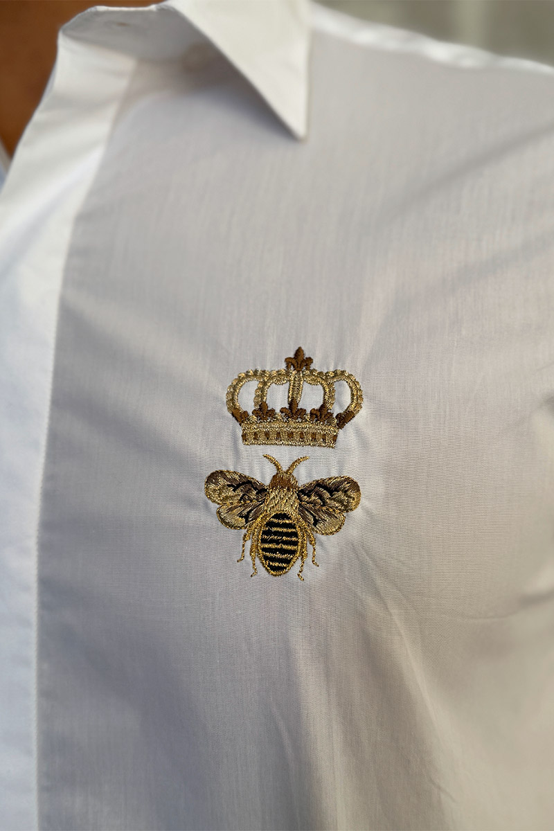 Dоlсе & Gаbbаnа Мужская рубашка Bee & Crown - White