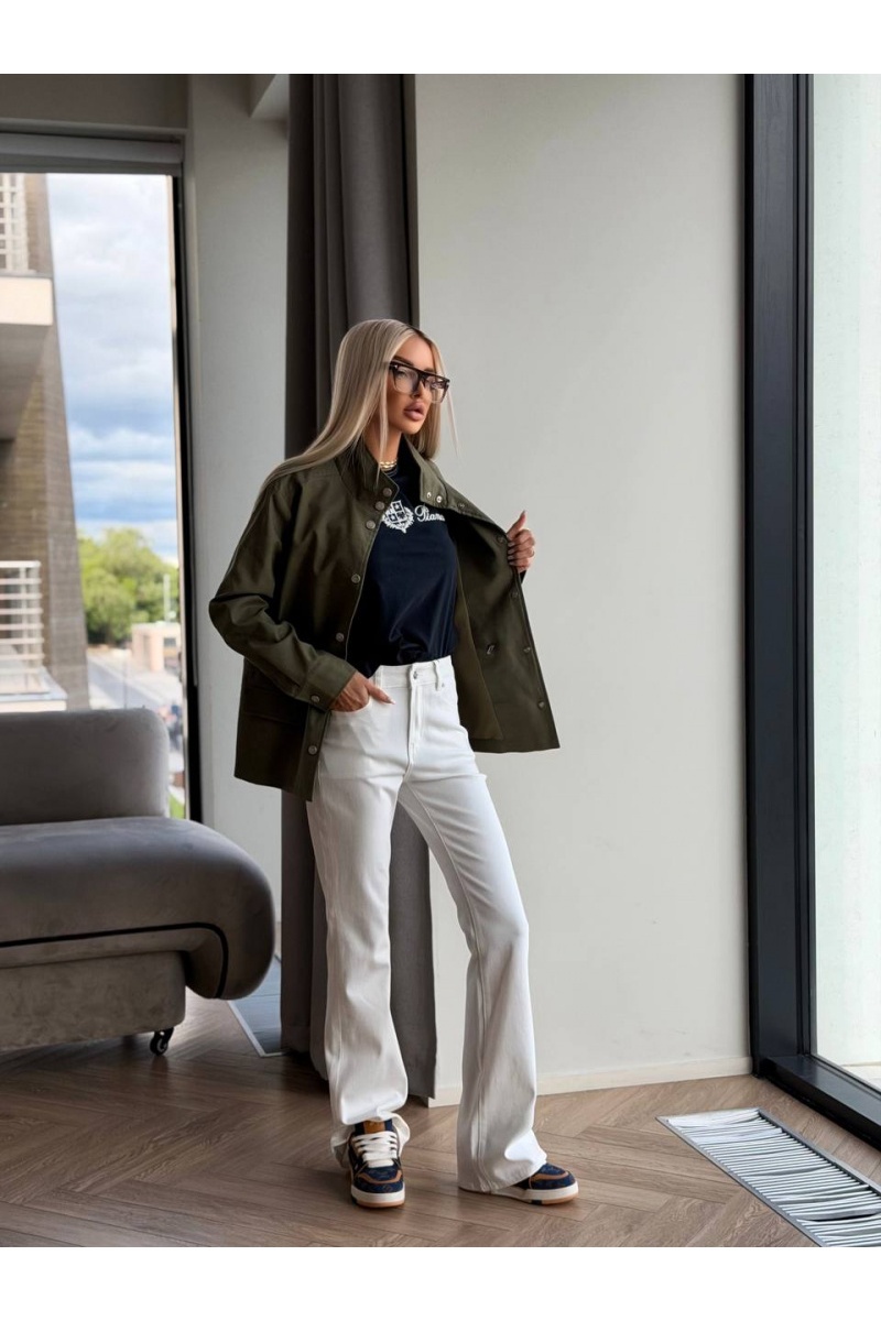 Loro Piana Белые женские джинсы клёш premium