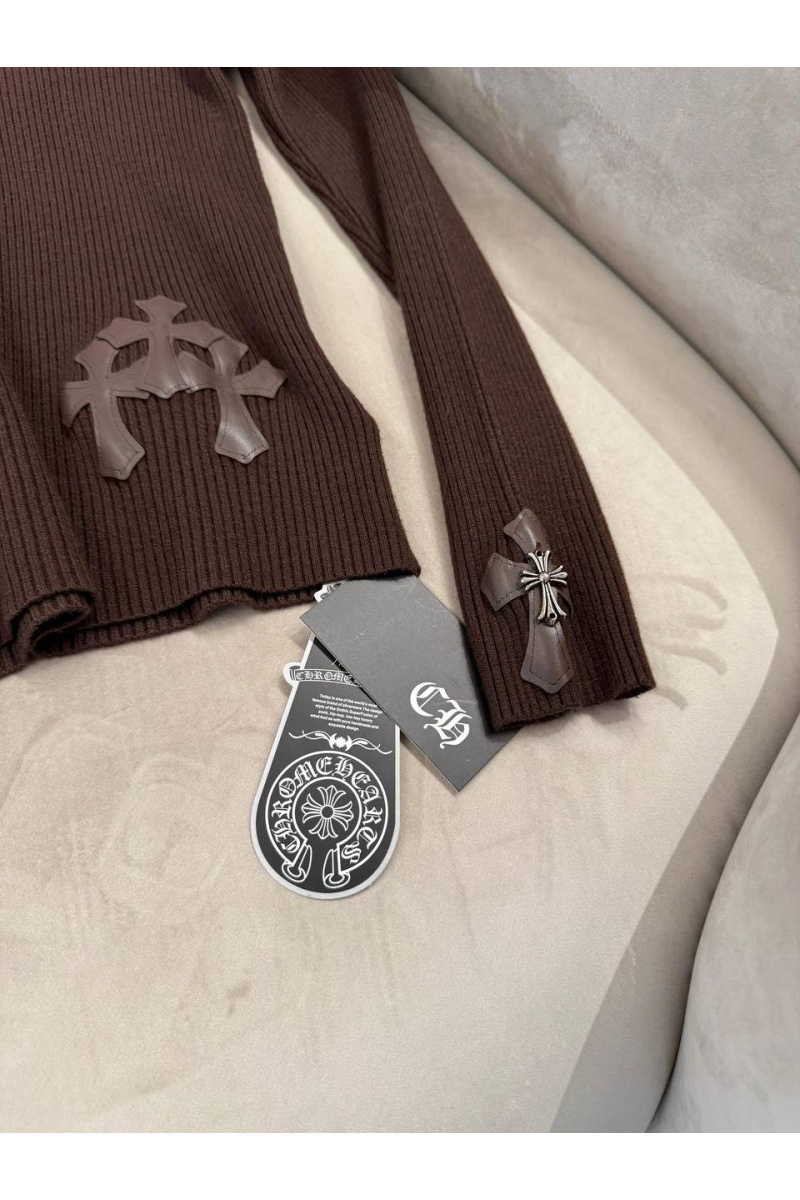 Chrome Hearts Женская мягкая водолазка premium - Brown