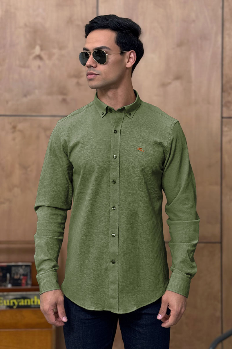 Etro Мужская зелёная рубашка Pegasus logo