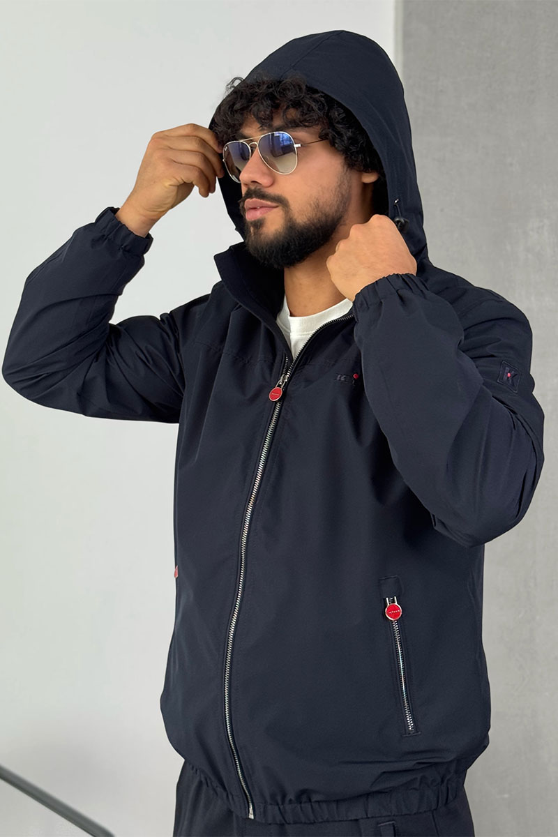 Kiton Мужская тёмно-синяя ветровка 