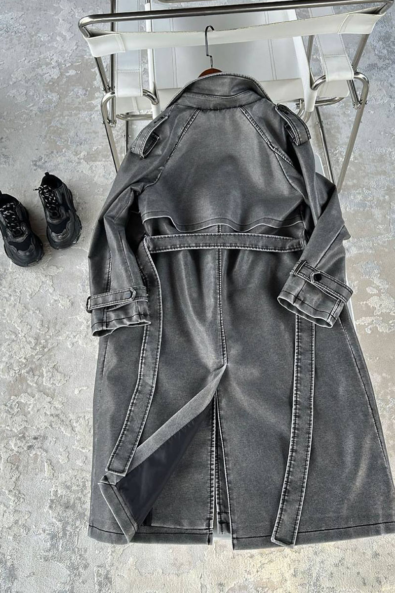 Balenciaga Женский тренч серого цвета