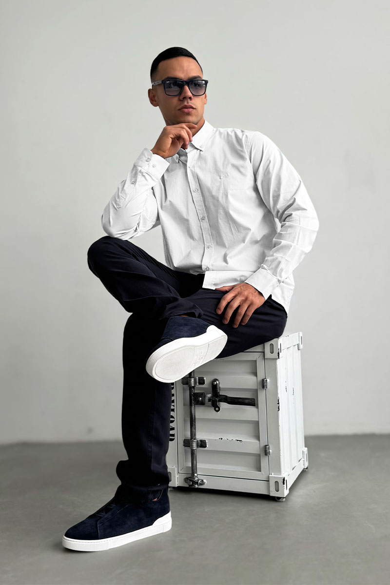 Paul & Shark Рубашка белого цвета logo-embroidered