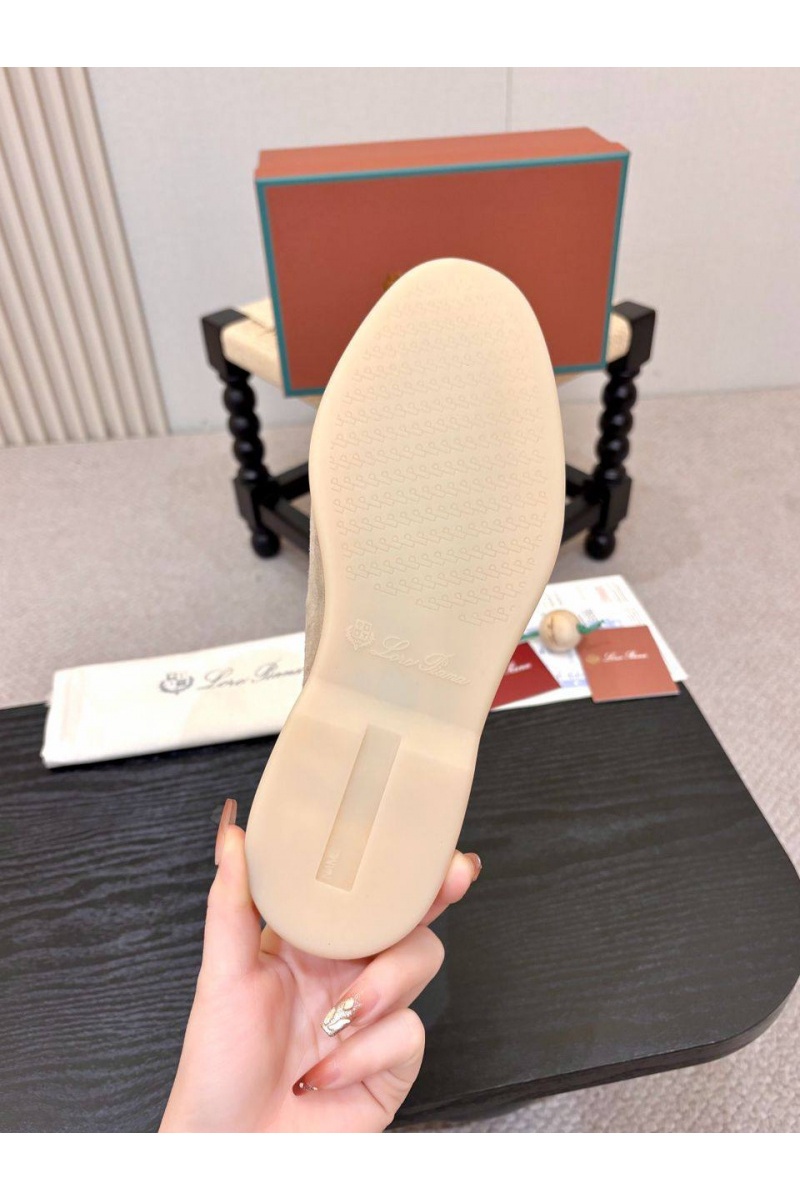 Loro Piana Мужские замшевые шлёпанцы