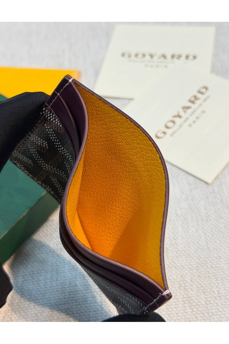 Designer Clothing Кожаный кардхолдер Goyard Saint Sulpice premium 10.5x7 см