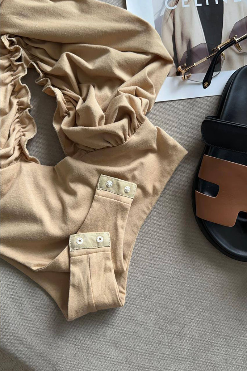 Designer Clothing Женское бежевое боди Magda Butrym