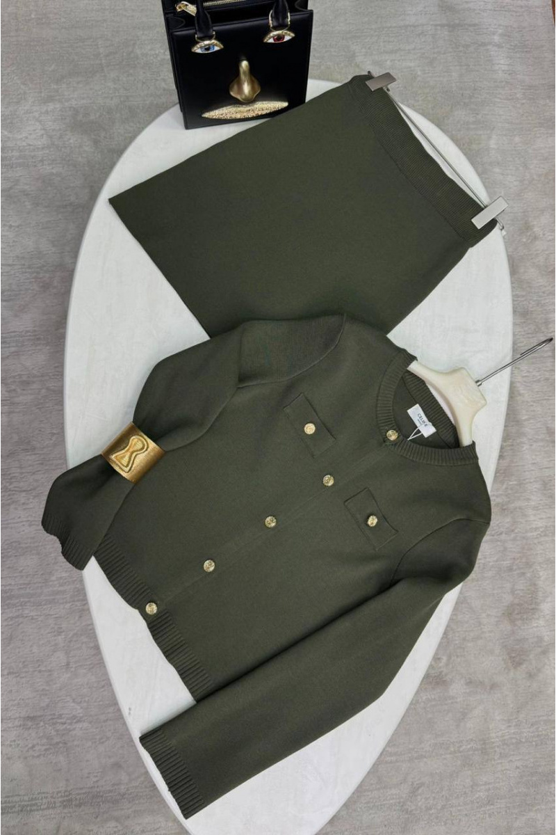 Celine Женский костюм двойка premium - Khaki