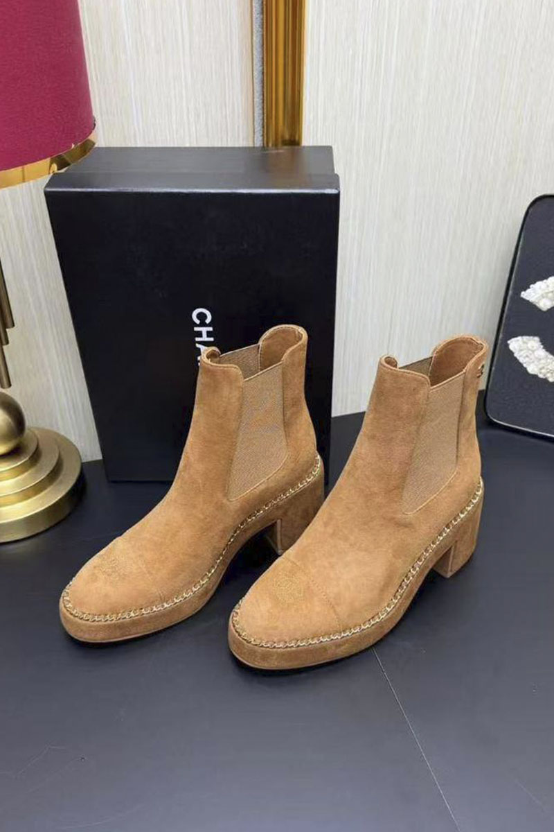 Chаnеl Женские замшевые сапоги 