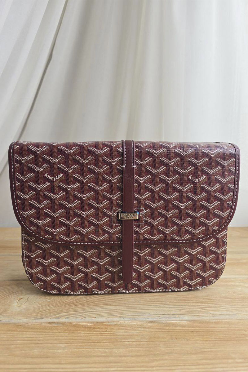 Designer Clothing Кожаная сумка Goyard Belvedere MM 27x21 см
